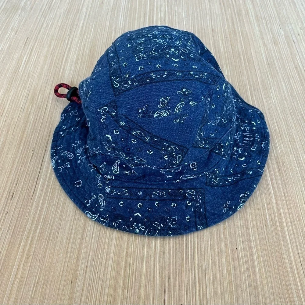Kid's Chambray Paisley Print Bucket Hat
